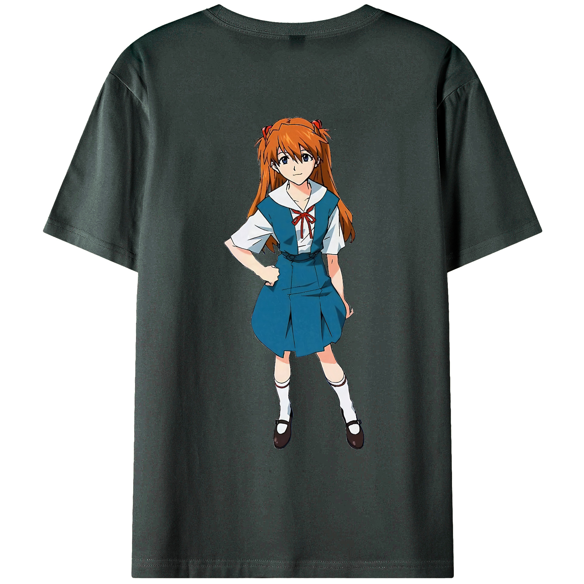 （画像用） EVA 新世紀エヴァンゲリオン 綿100％ メンズ半袖Tシャツ（バックプリント） 通気性